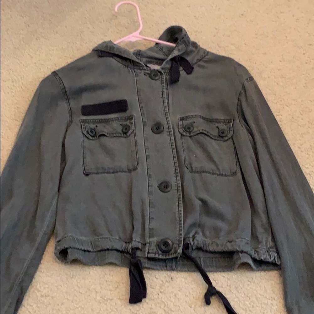 Grey button up or jacket